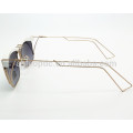 2015 novos óculos de sol da moda senhora design com acetato e metal moldura mista